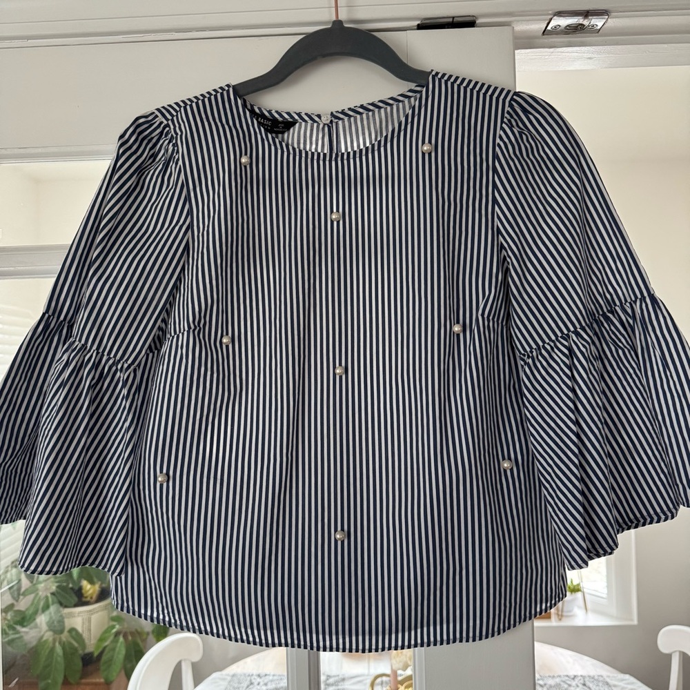 Zara blouse with pearl embellishment